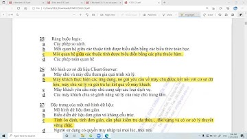 EXPIRED - Ôn thi đề trắc nhiệm CSDL PTIT p1