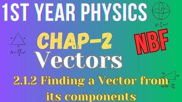 2.1.2 Finding a Vector from its Components |Class 11 Physics  | Chap-2 | National Book Foundation