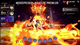 FREEFIRE First Time EVO WOODPECKER Majestic Prowler || lvl-1 to lvl-7 full max || Garena Free Fire