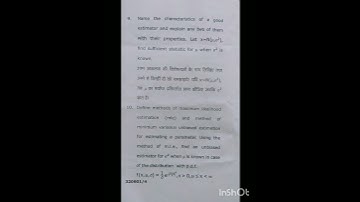 B.Sc 3rd sem.# Statistics question paper 2023 (NEP) course ###