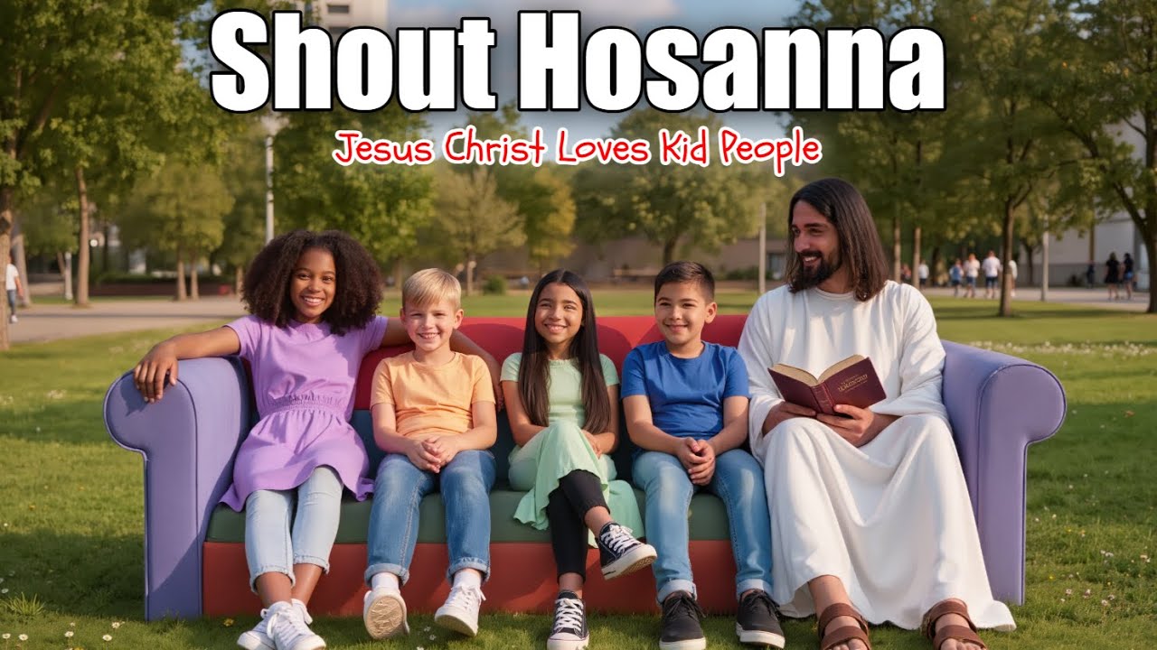 Shout Hosanna (Official Lyric Video) Christian Kids Sing Along Song | Worship | Faith
