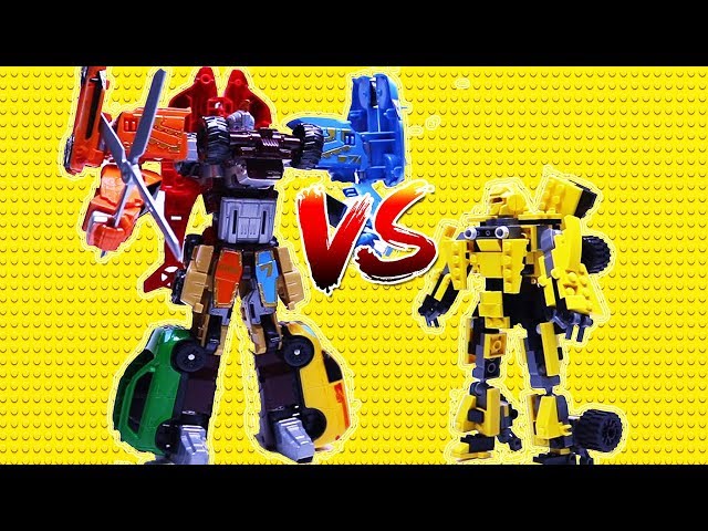 Transformers Stop Motion - Bumblebee, Super Wings, Tobot w/ Lego Animation Robot car class=