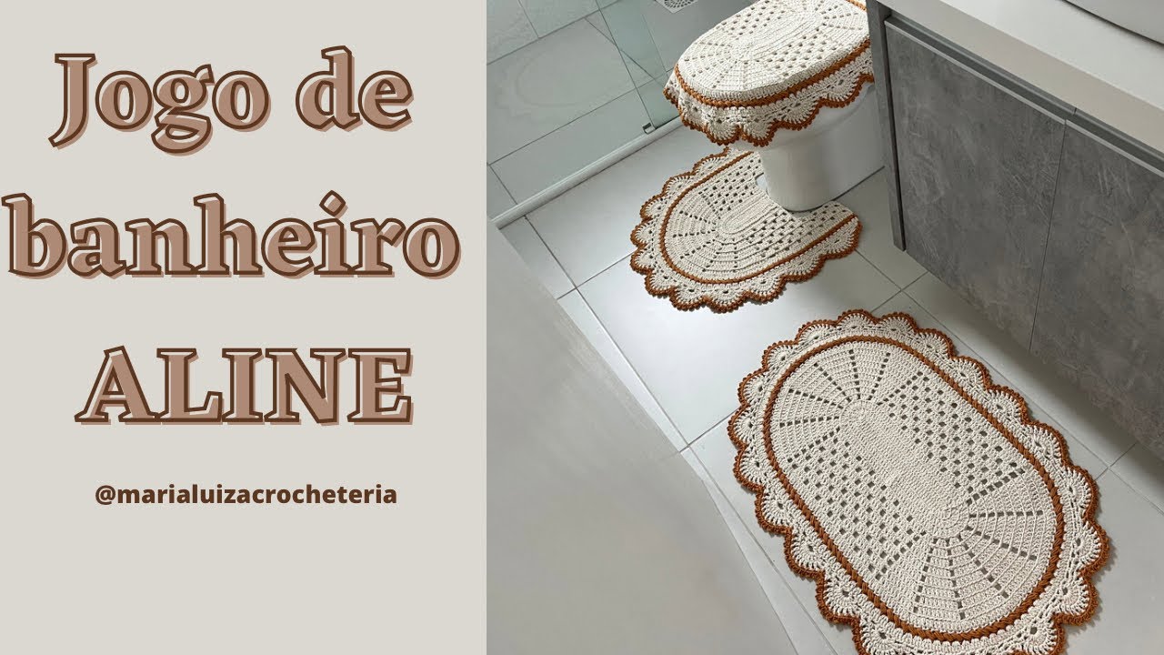 Set de baño ok  Jogos de banheiro croche, Croche para banheiro, Vaso de  crochê