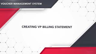 Creating VP Billing Statement