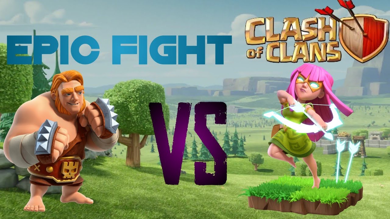 SUPER GAINT VS SUPER ARCHER | EPIC FIGHT | COC | RENK OP