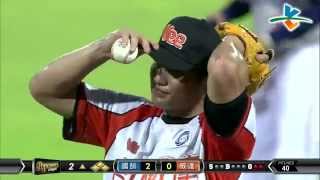 20140528-2 爆米花 國訓vs威達 2上 江忠城連續壞球保送凱薩,擠回一分