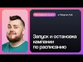 Как в Telegram Ads запустить и остановить кампанию по расписанию