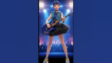 zoey Huntrix playing guitar