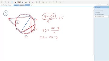 Geometry 11.4 #5 and #7 - angles in circles