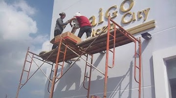 THI CÔNG QUẢNG CÁO BẢNG HIỆU GẮN CHỮ INOX VÀNG 304