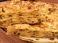 Слоеный пирог из лаваша с сыром и зеленью