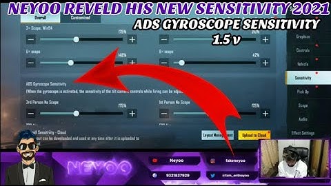 NEYOO REVELD HIS NEW SENSITIVITY | NEYOO NEW SENSITIVITY 2021 | NEYOO BGMI SENSITIVITY SETTINGS | NE