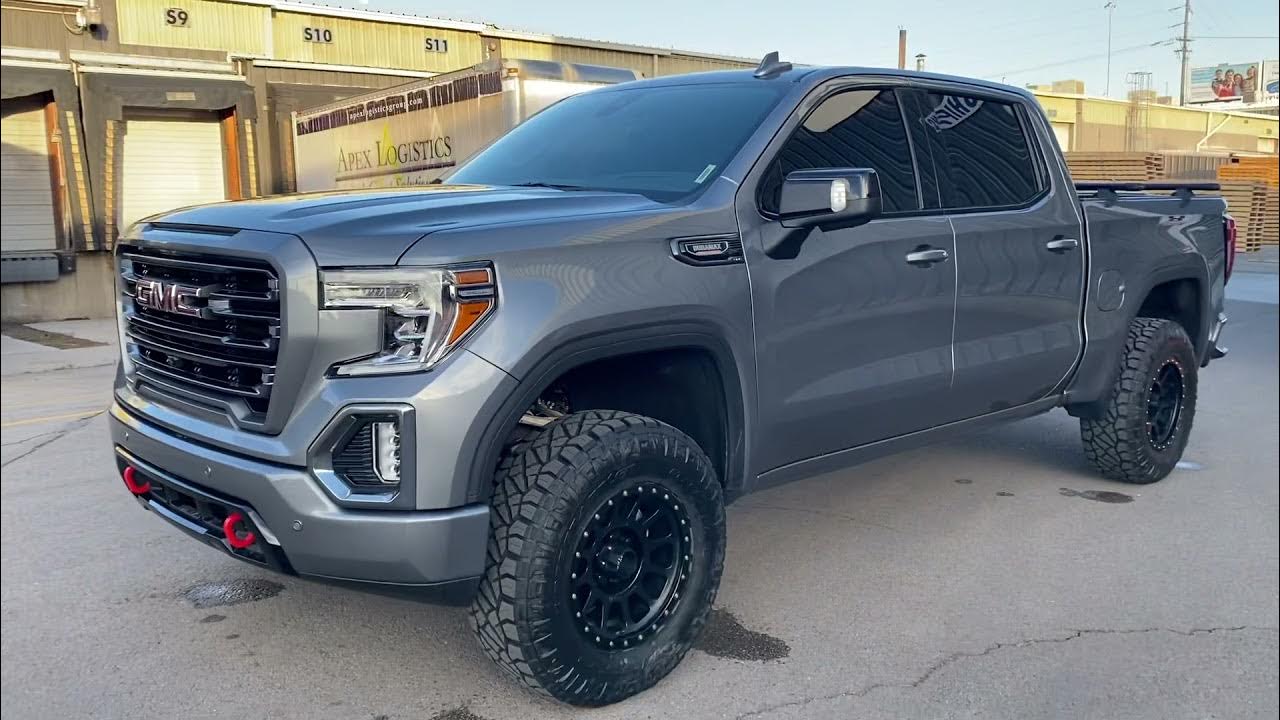 2021 GMC Sierra 1500 AT4 Duramax Leveled on 34s YouTube