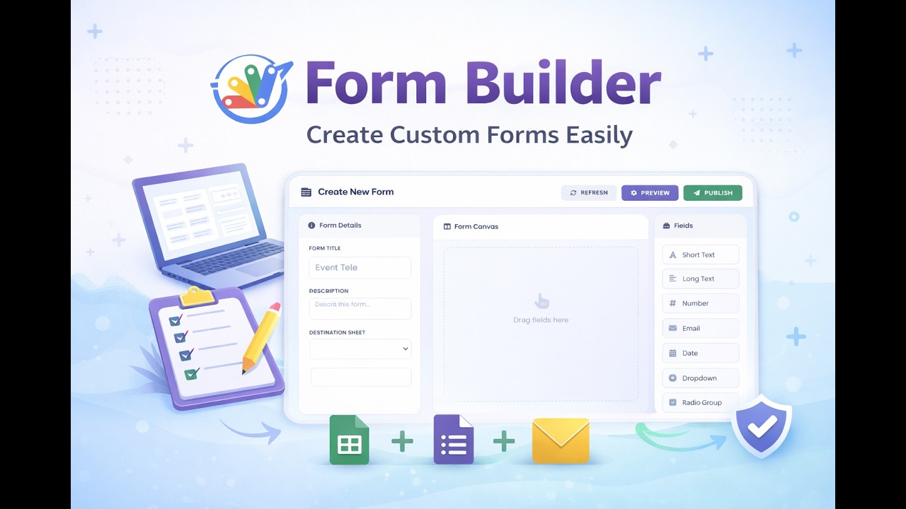 Google Sheets Form Builder 🔥 | Create Web Forms Without Coding | Form ...