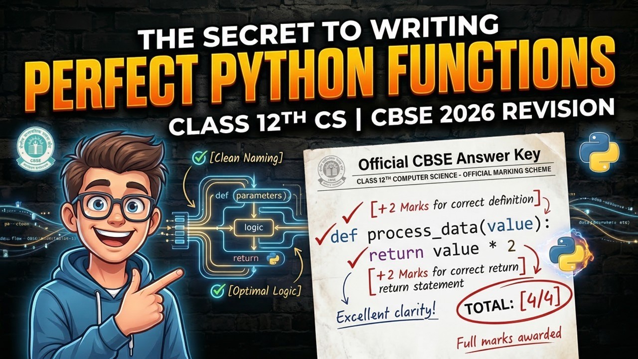Programming PYQs on User Defined function | class 12th Computer Science ...