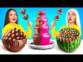 Chocolate Fountain Fondue Challenge | Chocolate Competition 24 Hours by RATATA POWER