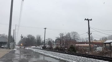 Short Clip Of CSX Q032 In The Snow With The Happy Engineer