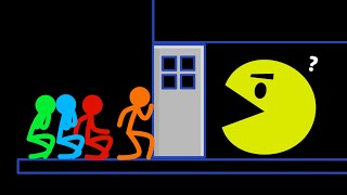 Red And Blue , Stickman Escape Animation - Part 50 Pacman
