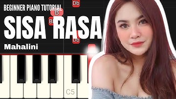 Mahalini - Sisa Rasa (BEGINNER PIANO TUTORIAL)