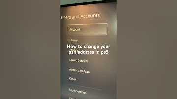 How to change your psn address in ps5