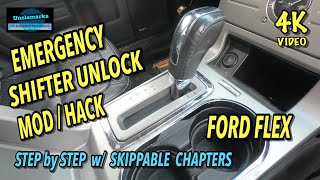 How to unlock shifter on Ford Flex? 4K