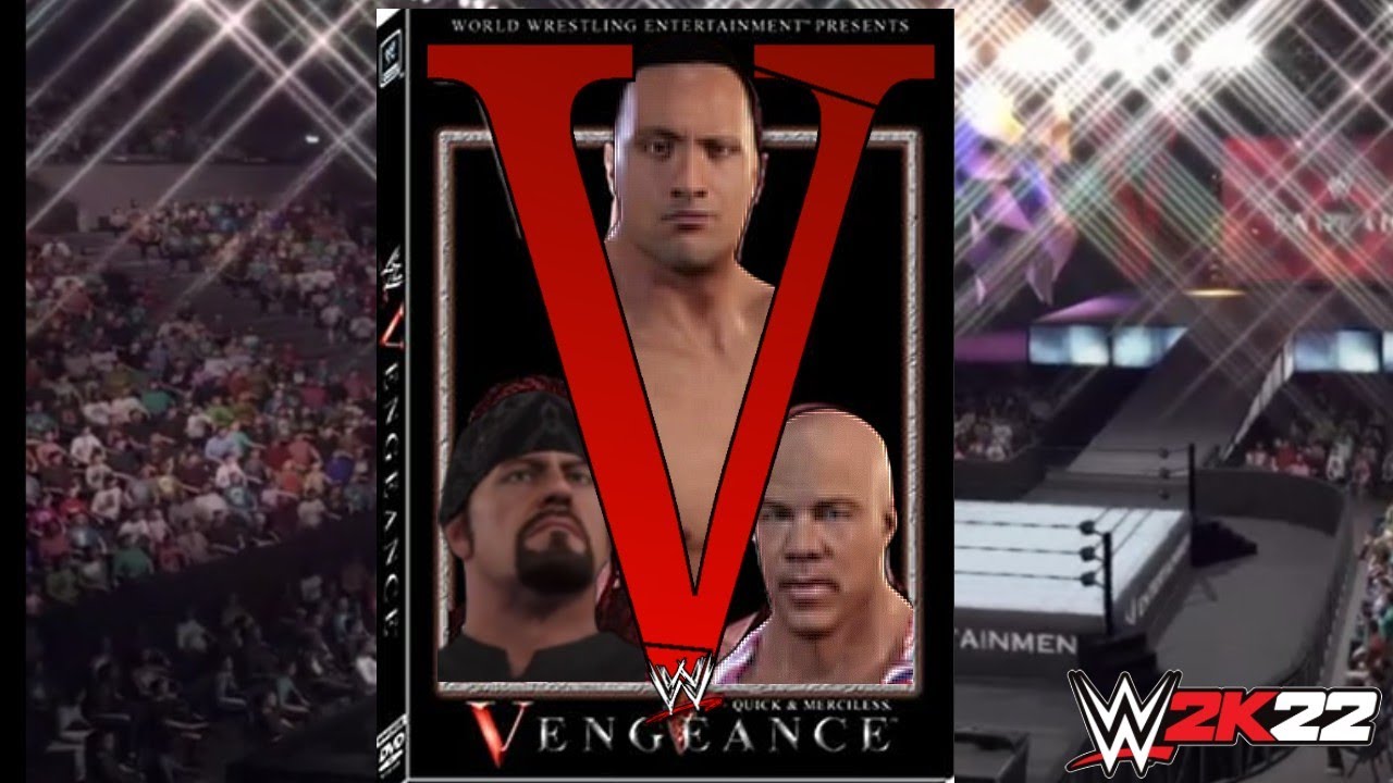  The Rock vs Kurt Angle vs The Undertaker - Vengeance 2002 (WWE 2K22)