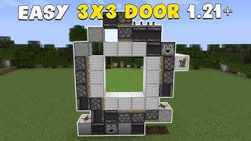 Minecraft: EASY 3x3 PISTON DOOR Tutorial 1.21+ (Java/Bedrock/PE)