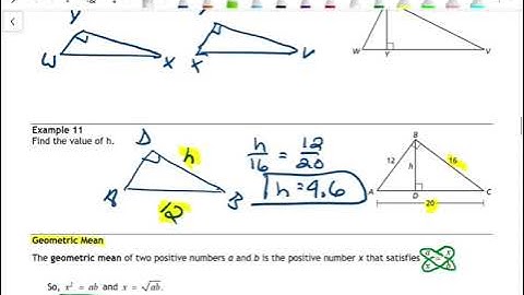 9.3 Similar Right Triangles