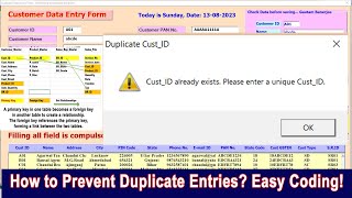 Data Validation and Duplicate Entry Prevention in Your Code | Part 16 | Excel VBA Tutorial