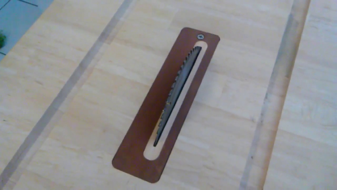 homemade Table Saw Throat Plate YouTube