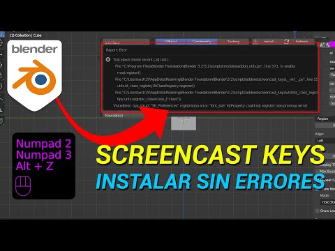 BLENDER 2023  -  [Screencast Keys] Cómo instalar y RESOLVER ERRORES