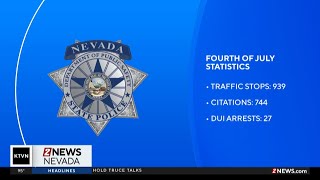 Nevada Highway Patrol 4th of July statistics