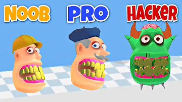NOOB vs PRO vs HACKER in Teeth Runner!