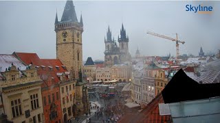 ❄️ Snowfall Live from Prague! | SkylineWebcams