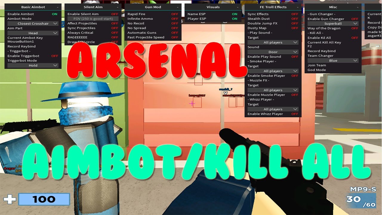 Arsenal Kill All Script Pastebin - new roblox arsenal hack aimbotesp wallhack no spread