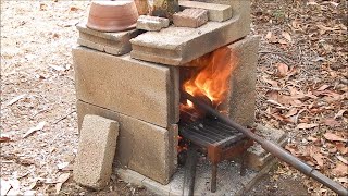 Easily melt aluminium at home with a forced air blast wood fire @Xynudu