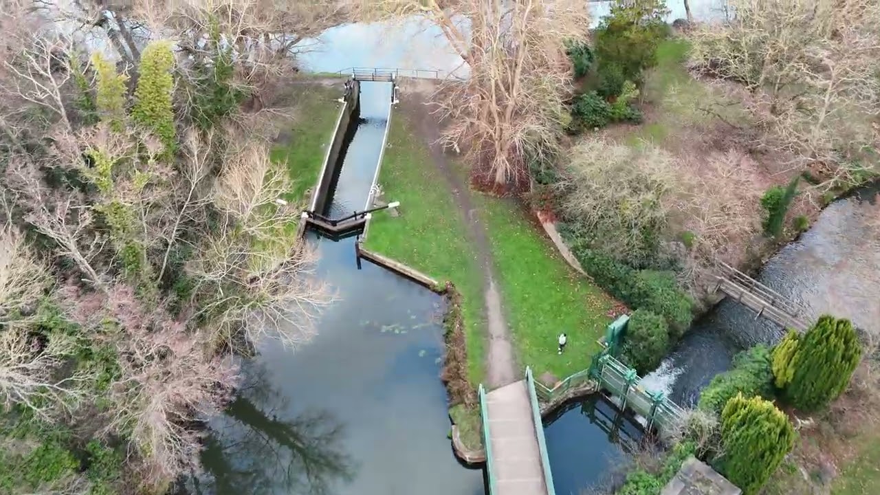 Drone DJI Flip in Guilford. Landscape Footage