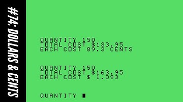 #74: Dollars & Cents (101 Programming Tips & Tricks for the TI-99/4A Home Computer)
