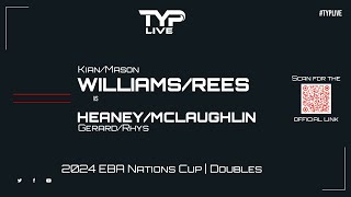 Kian Williams/Mason Rees v Gerard Heaney/Rhys McLaughlin | Doubles | 2024 EBA Nations Cup