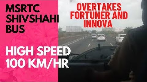 MSRTC Shivshahi Bus Overtakes Fortuner and Innova Crysta || Speed 100 KM/hr