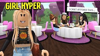 Restaurant Was For RICH GIRLS Only.. So I Went UNDERCOVER As GIRL HYPER (Roblox Bloxburg)