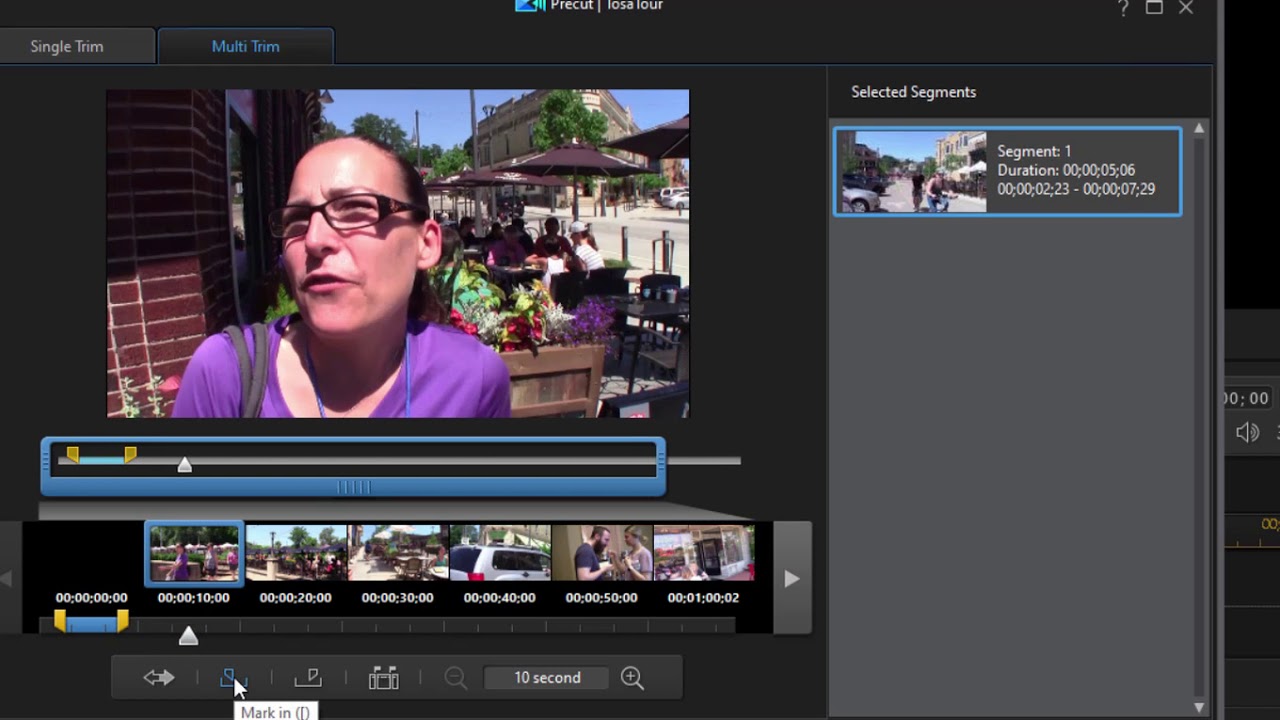 Pre-trimming video and content aware trimming in CyberLink PowerDirector