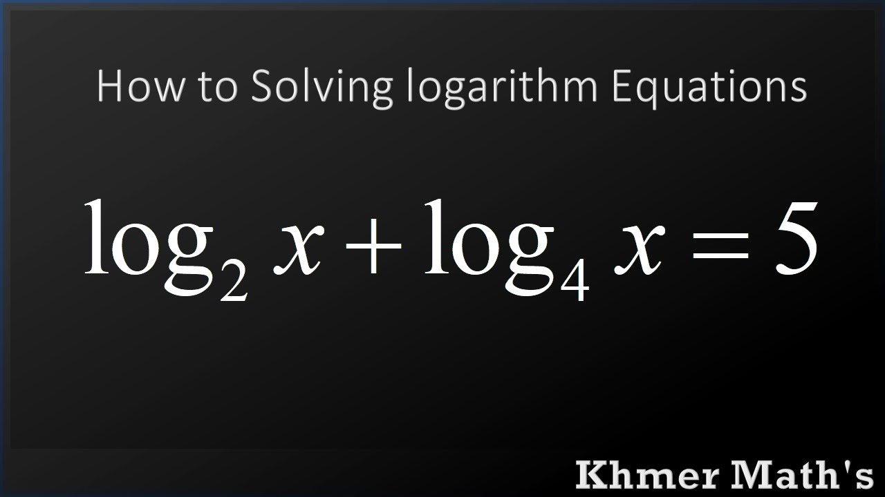 របៀបរកសមីការលោការីត /How to finding the Logarithm Equation #1