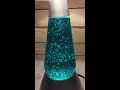 Bright source  silver glitter with teal liquid motion lamp  lamp shade