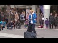 卒業生にはむつんサーブ協力のフラッシュモブで恩返し（福島駅前）