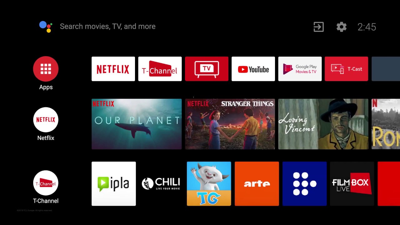 TCL Android TV - Apps 