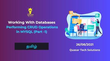 Quasar Web Development Tenth Meeting(Performing CRUD Operations in MYSQL (Part -1))
