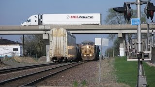 [HD] Railfanning Rochelle Railroad Park 4-23-16