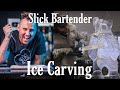 AMAZING !! SKILL ICE CARVING LOGO BY SLICK BATRTENDER // LUAR BIASA!! KEAHLIAN MENGUKIR ICE SLICK