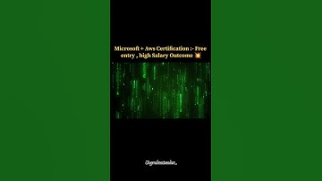 Microsoft + AWS Free Certification = High Salary Jobs #FreeCertification #HighSalaryJobs #TechSkills